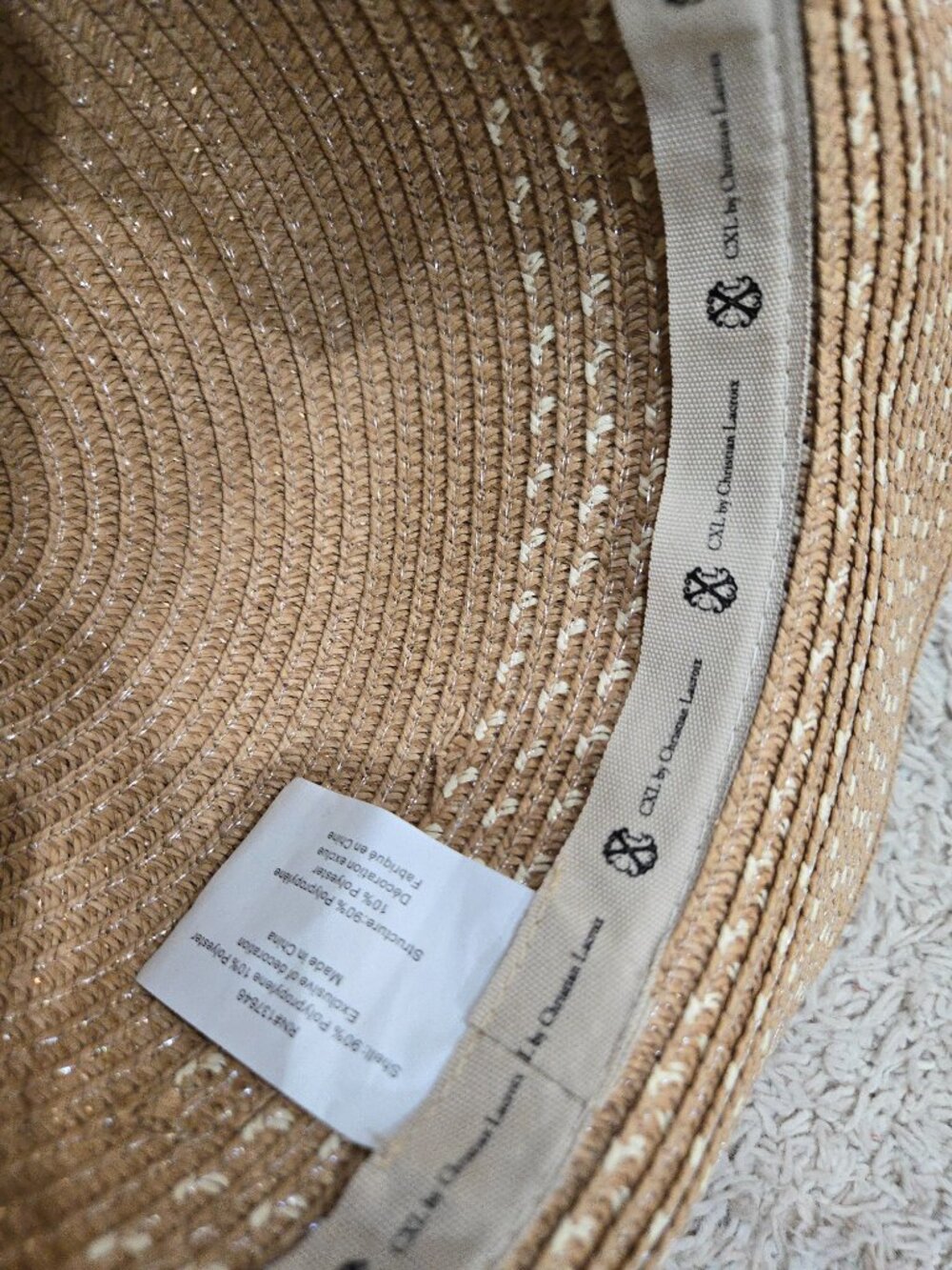 Christian Lacroix CLX Straw Hat Woven Sun Hat Beach Day - Picture 9 of 10